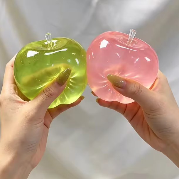 Relieve the Sticky Green Apple Slowly Rebound Maltose Pressure Ball Soft Fidget Sensory Toy Squeeze Toy Gift for ADHD and Autism